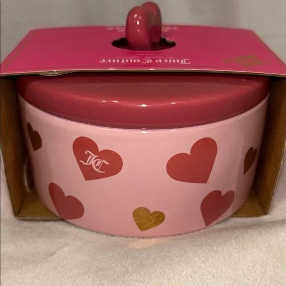 Juicy Couture Pink Heart Ceramic Jar - Picture 2 of 2